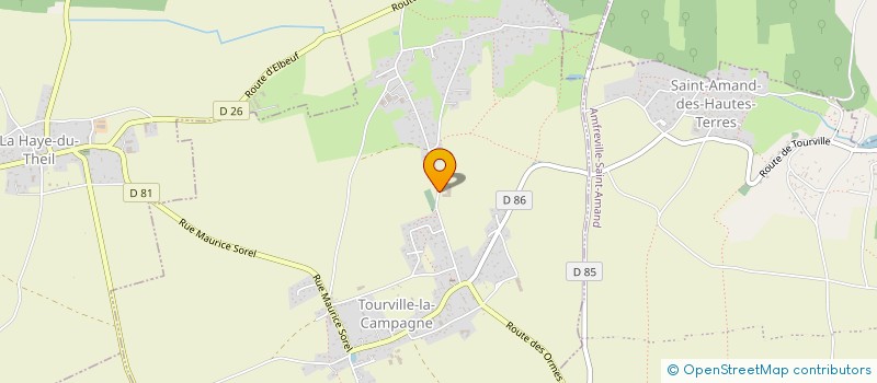 localisation de l'entreprise JC POYER CHARPENTE à TOURVILLE-LA-CAMPAGNE