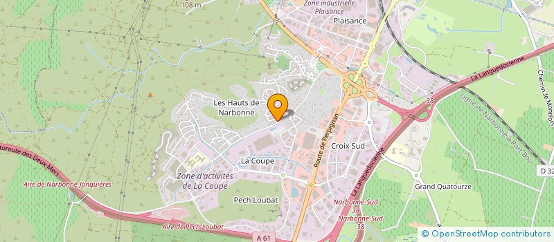 localisation de l'entreprise JC2A à NARBONNE