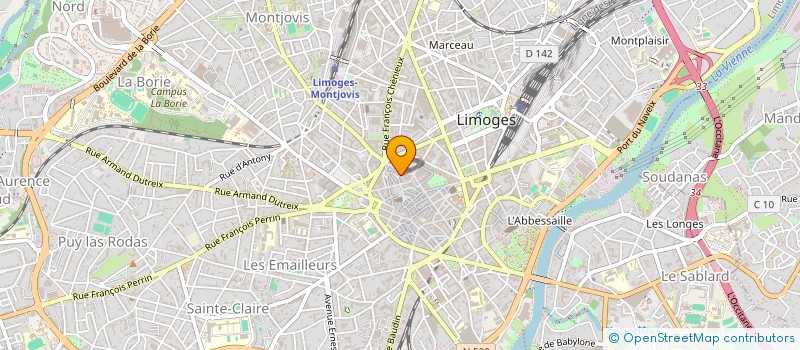 localisation de l'entreprise JCA à LIMOGES