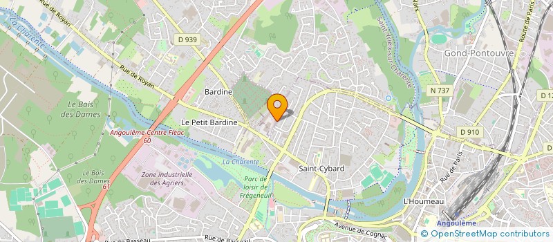 localisation de l'entreprise JCA ESTATE à SAINT-YRIEIX-SUR-CHARENTE