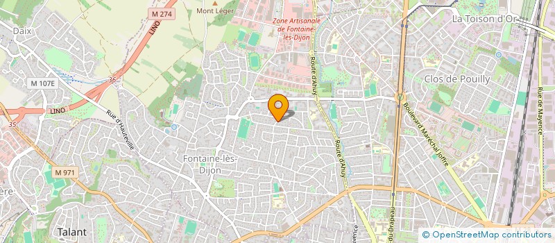 localisation de l'entreprise JCAR à FONTAINE-LES-DIJON