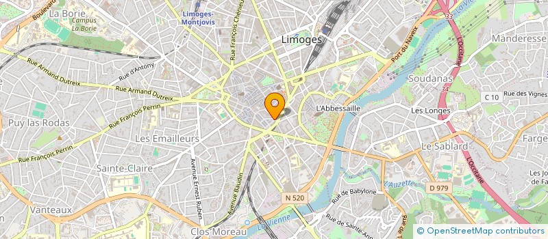 localisation de l'entreprise JCARO à LIMOGES
