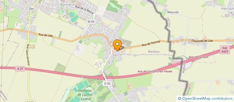 localisation de l'entreprise JCAT NEGOCE LOCATION MATERIEL TP à CAMPHIN-EN-PEVELE