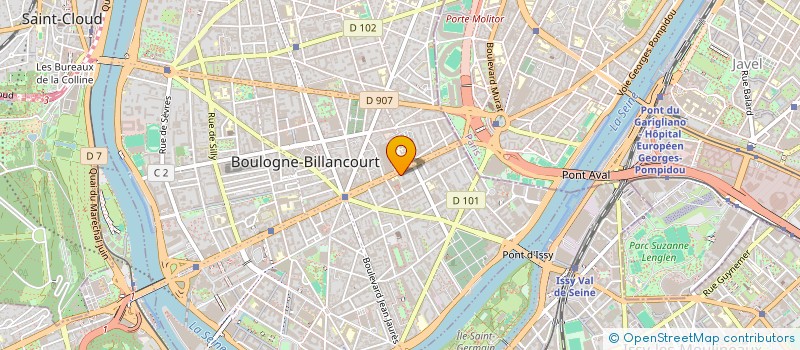 localisation de l'entreprise JCB  BOULOGNE-BILLANCOURT