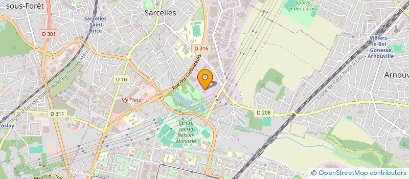 localisation de l'entreprise JCB MANUTENTION à SARCELLES