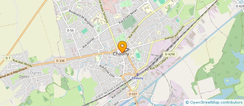 localisation de l'entreprise JCB OPTIQUE à CHAUNY
