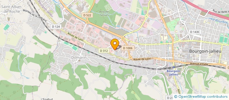 localisation de l'entreprise JCB SPORT à BOURGOIN-JALLIEU