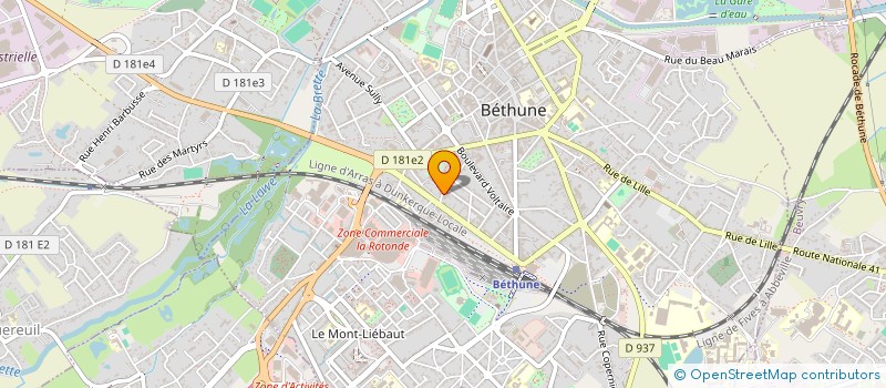 localisation de l'entreprise JCB THANATOPRAXIE  BETHUNE