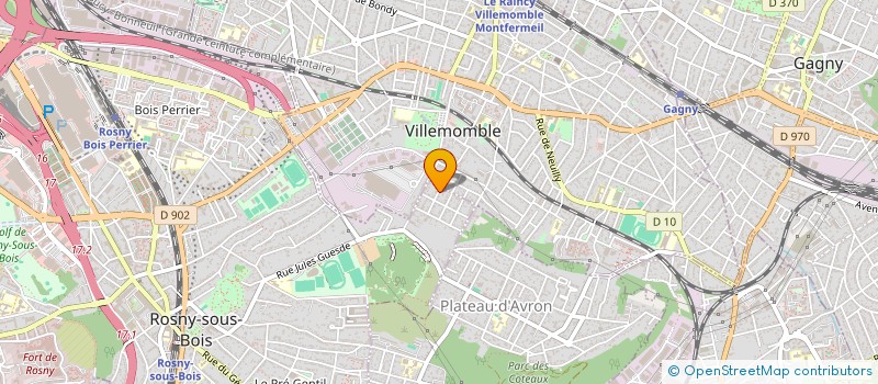 localisation de l'entreprise JCC à ROSNY-SOUS-BOIS