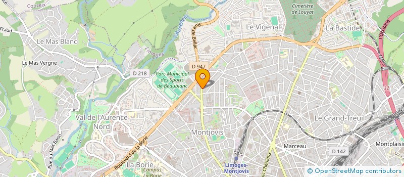localisation de l'entreprise JCC IMMO à LIMOGES