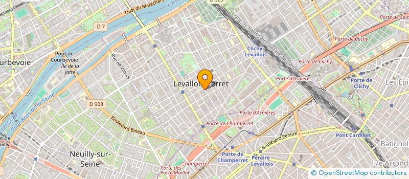 localisation de l'entreprise JCD COIFFURE à LEVALLOIS-PERRET