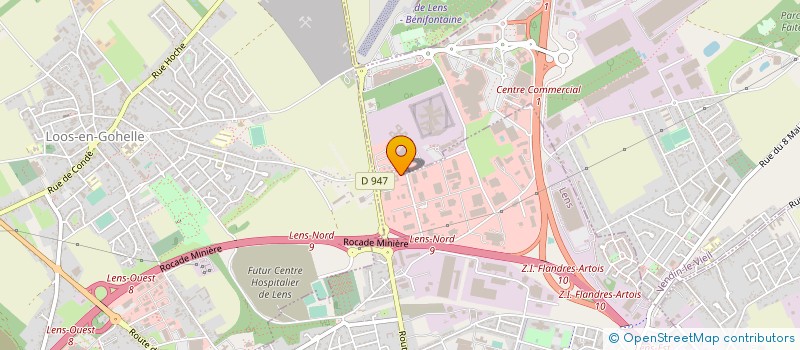 localisation de l'entreprise JCD MAINTENANCE à LENS