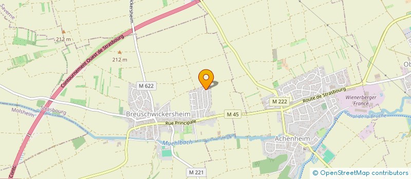 localisation de l'entreprise JCH  BREUSCHWICKERSHEIM