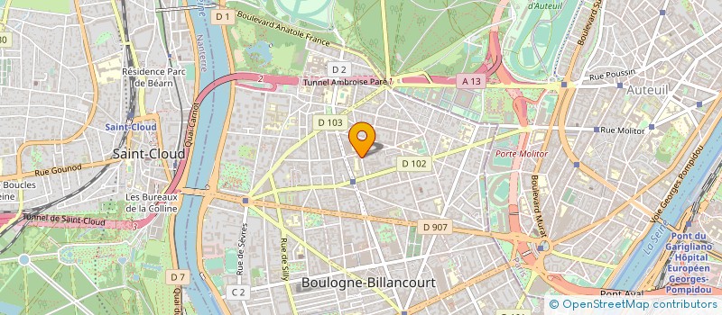localisation de l'entreprise JCJ CONSEIL à BOULOGNE-BILLANCOURT