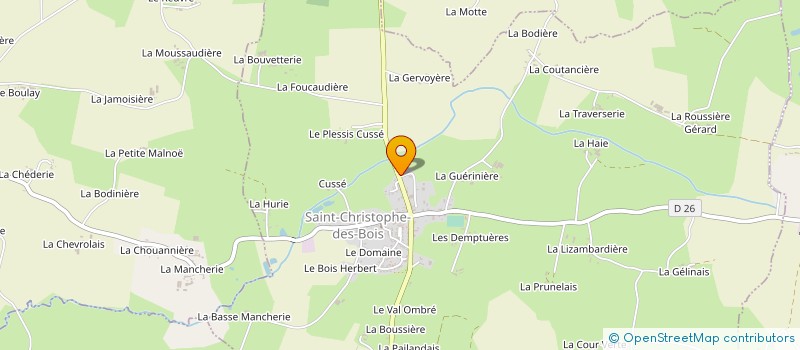 localisation de l'entreprise JCKF  SAINT-CHRISTOPHE-DES-BOIS