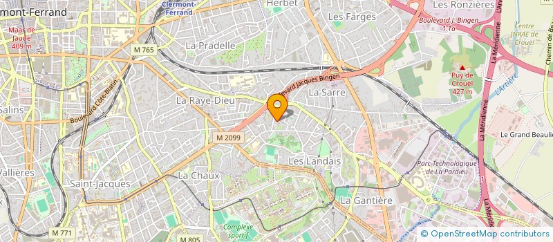 localisation de l'entreprise JCL à CLERMONT-FERRAND