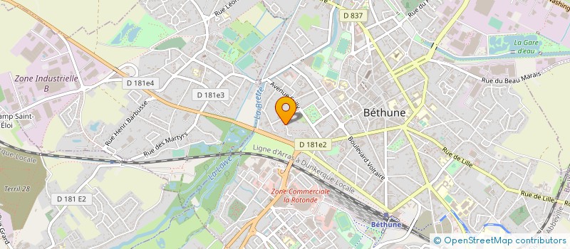 localisation de l'entreprise JCL ASSURANCES à BETHUNE