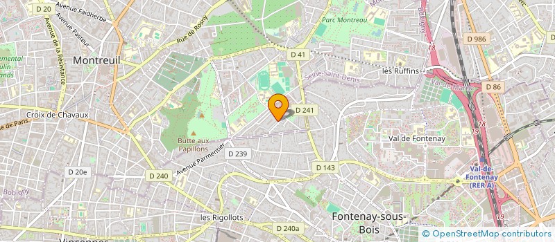 localisation de l'entreprise JCL BATIMENT à MONTREUIL