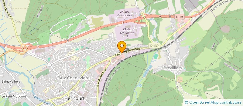 localisation de l'entreprise JCL CGB à HERICOURT