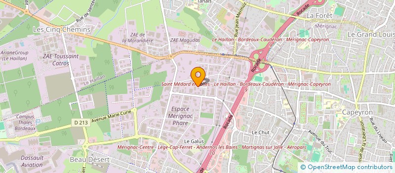 localisation de l'entreprise JCL ELECTRONIQUE à MERIGNAC