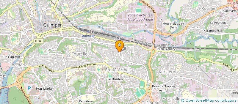 localisation de l'entreprise JCL FERMETURES à QUIMPER