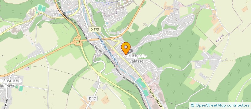 localisation de l'entreprise JCL PEINTURE  GRUCHET-LE-VALASSE