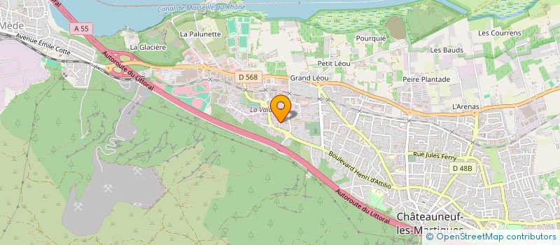localisation de l'entreprise JCM à CHATEAUNEUF-LES-MARTIGUES
