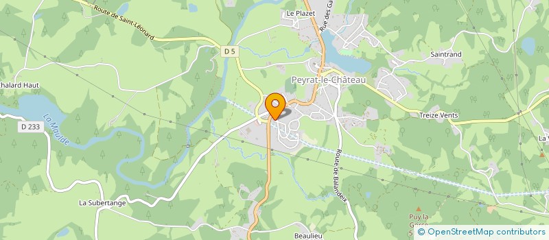 localisation de l'entreprise JCM  PEYRAT-LE-CHATEAU