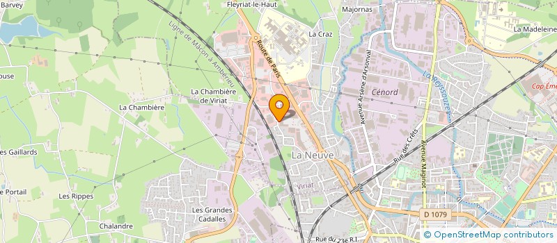 localisation de l'entreprise JCM BOURG EN BRESSE à VIRIAT