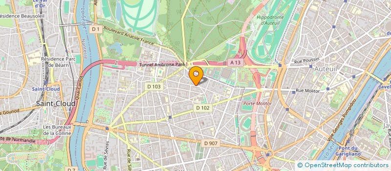 localisation de l'entreprise JCM CONSEIL  BOULOGNE-BILLANCOURT