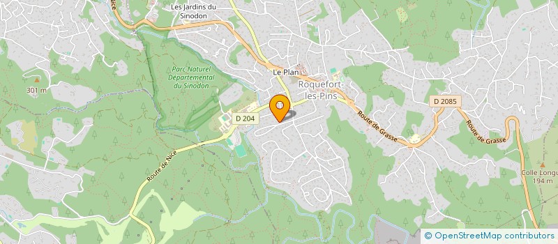 localisation de l'entreprise JCM LABORATOIRE à ROQUEFORT-LES-PINS
