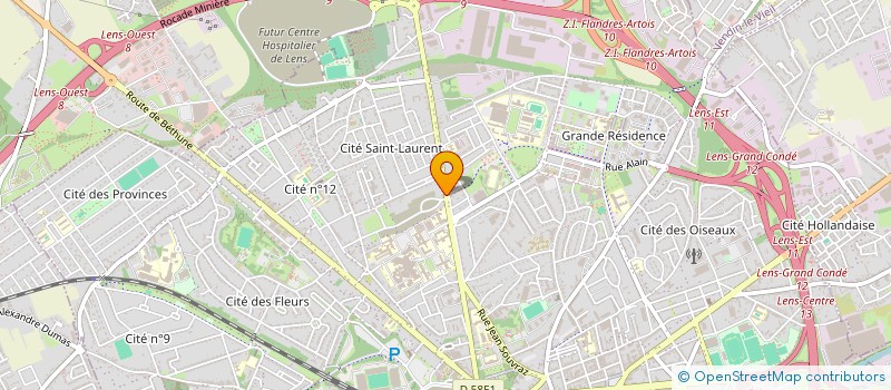 localisation de l'entreprise JCM LENS à LENS