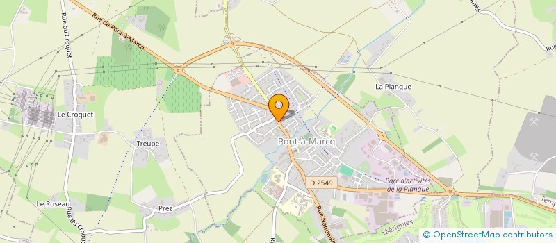 localisation de l'entreprise JCM PLOMBERIE - CHAUFFAGE à PONT-A-MARCQ