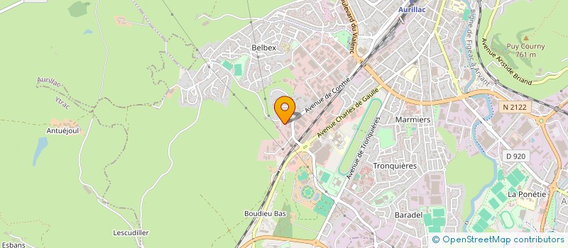 localisation de l'entreprise JCM SA à AURILLAC