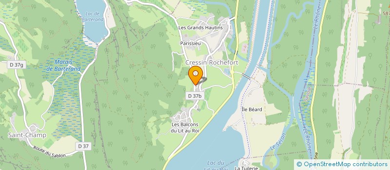 localisation de l'entreprise JCMP SARL  CRESSIN-ROCHEFORT