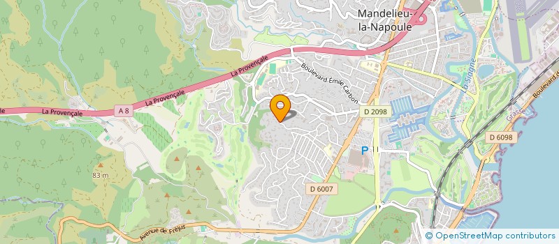 localisation de l'entreprise JCOSTINI à MANDELIEU-LA-NAPOULE
