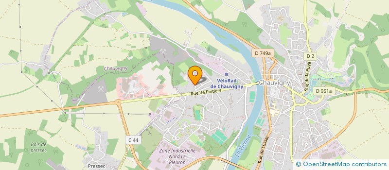 localisation de l'entreprise JCP  CHAUVIGNY