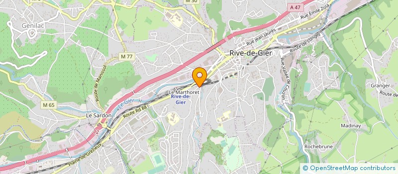 localisation de l'entreprise JCP AUTOMOTIVE à RIVE-DE-GIER