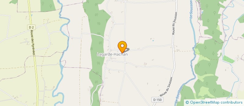 localisation de l'entreprise JCPA  LAGARDE-HACHAN