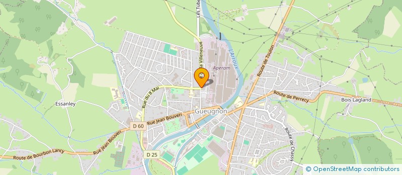 localisation de l'entreprise JCT 71  GUEUGNON