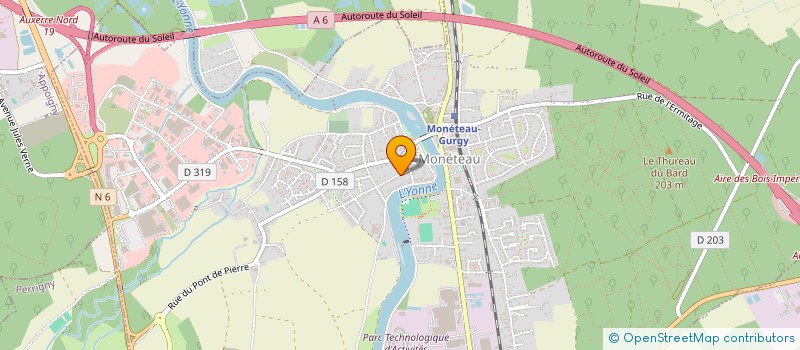 localisation de l'entreprise JCT à MONETEAU