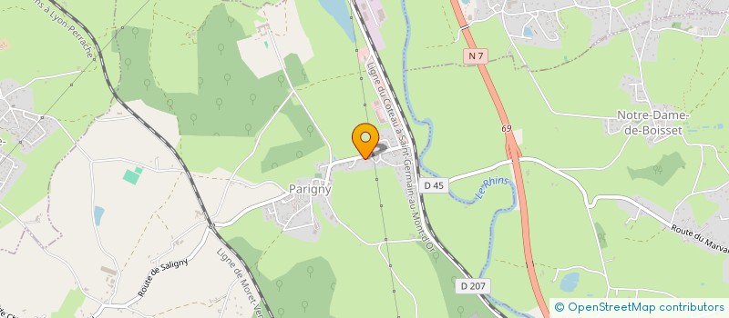 localisation de l'entreprise JCT  PARIGNY