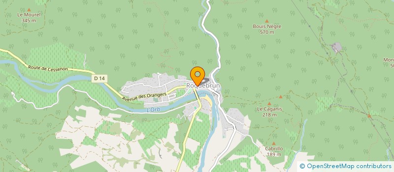 localisation de l'entreprise JCT  ROQUEBRUN