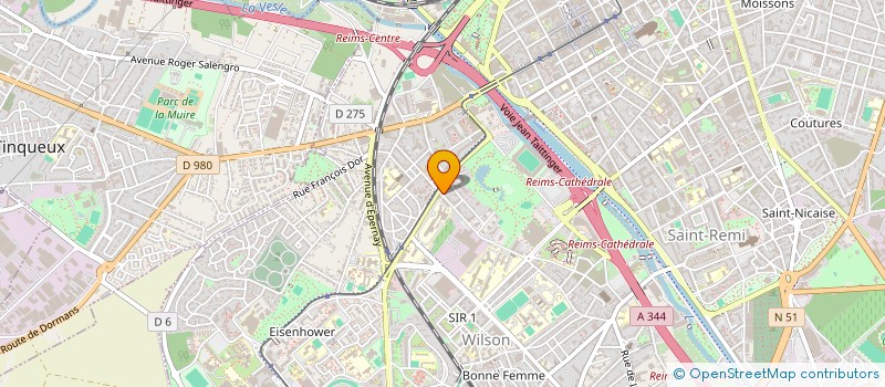 localisation de l'entreprise JCT ELECT à REIMS