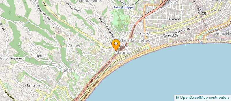 localisation de l'entreprise JCT TRANSPORTS à NICE