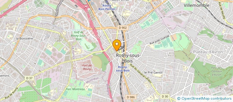 localisation de l'entreprise JD à ROSNY-SOUS-BOIS