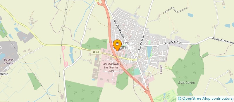 localisation de l'entreprise JD BOUTIQUE à SAINT-LEGER-SOUS-CHOLET
