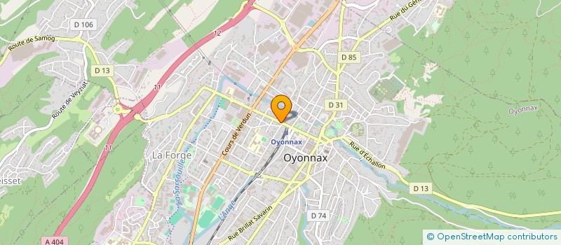 localisation de l'entreprise JD COIFFURE à OYONNAX