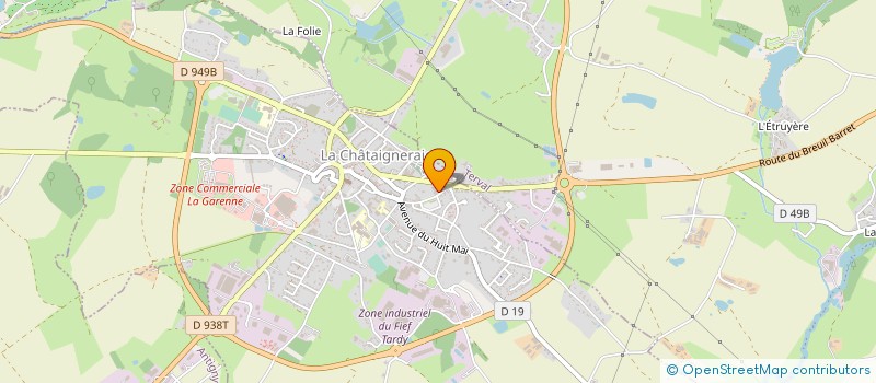 localisation de l'entreprise JD CREATION à LA CHATAIGNERAIE