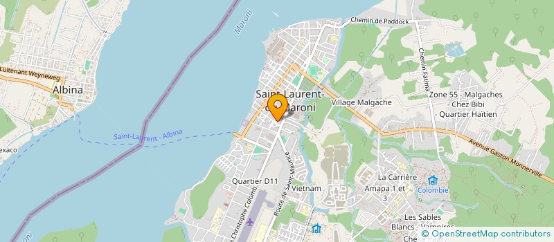 localisation de l'entreprise JD LOCATION à SAINT-LAURENT-DU-MARONI